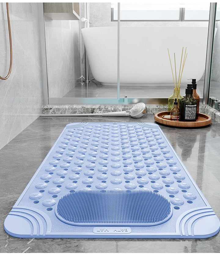 Bathroom Anti-slip Mat Massage Anti-fall Toilet Floor Mat with Suction Cup Waterproof and Dirty-resistant Hotel Shower Special Foot Mat