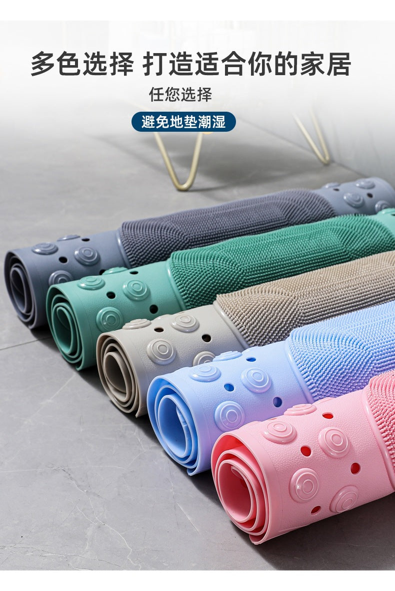 Bathroom Anti-slip Mat Massage Anti-fall Toilet Floor Mat with Suction Cup Waterproof and Dirty-resistant Hotel Shower Special Foot Mat