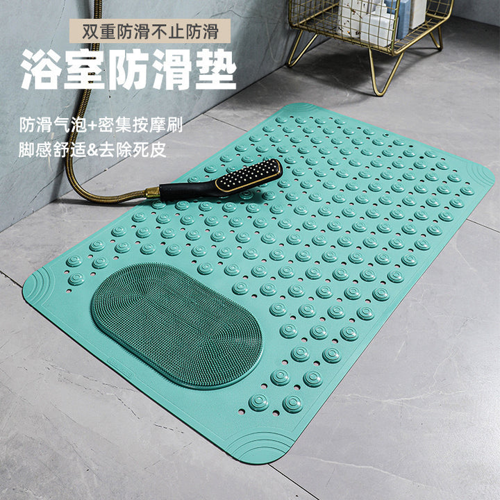 Bathroom Anti-slip Mat Massage Anti-fall Toilet Floor Mat with Suction Cup Waterproof and Dirty-resistant Hotel Shower Special Foot Mat