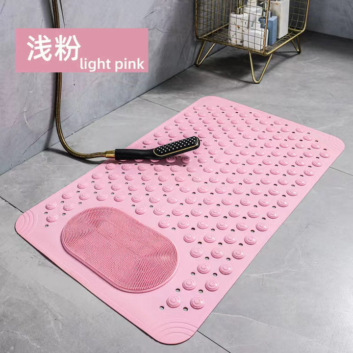 Bathroom Anti-slip Mat Massage Anti-fall Toilet Floor Mat with Suction Cup Waterproof and Dirty-resistant Hotel Shower Special Foot Mat