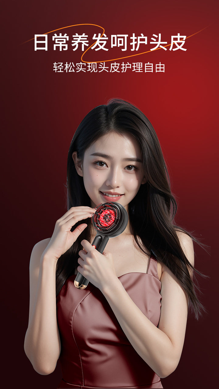 Electric EMS multi-function massage comb laser hair growth instrument scalp massager medicine comb comb hair red comb