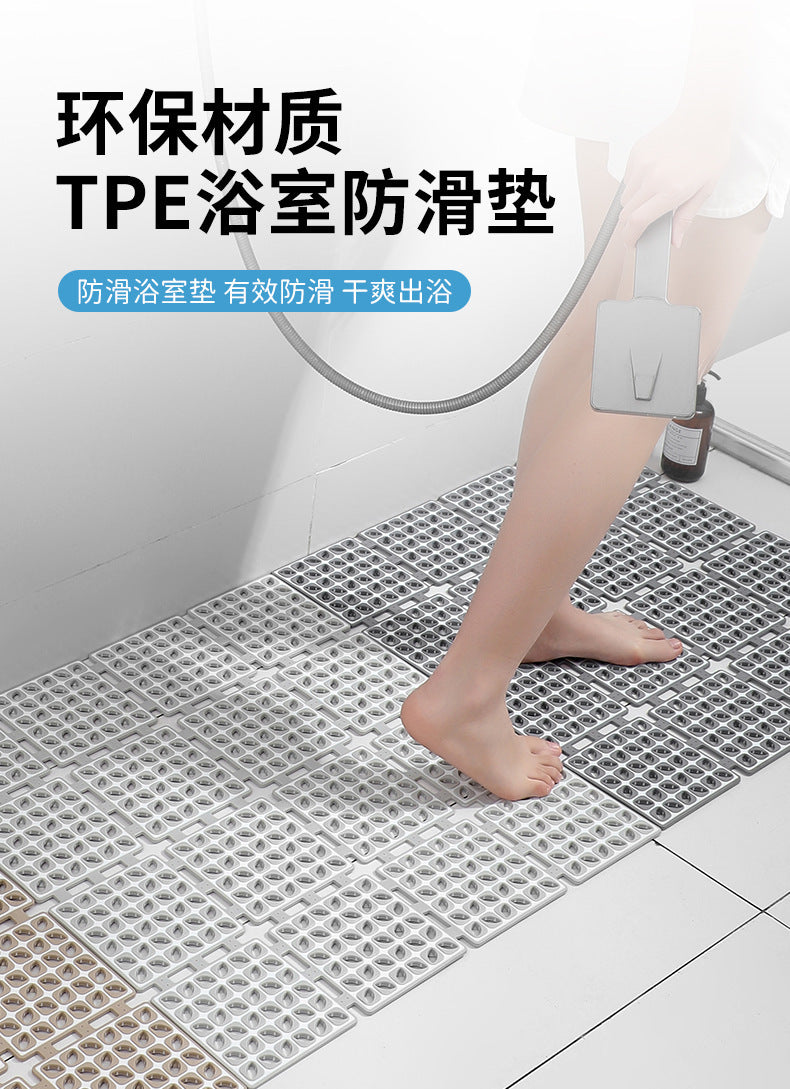 Environmental protection tpe material bathroom anti-slip mat bath tank shower room bath toilet floor mat suction cup anti-fall mat