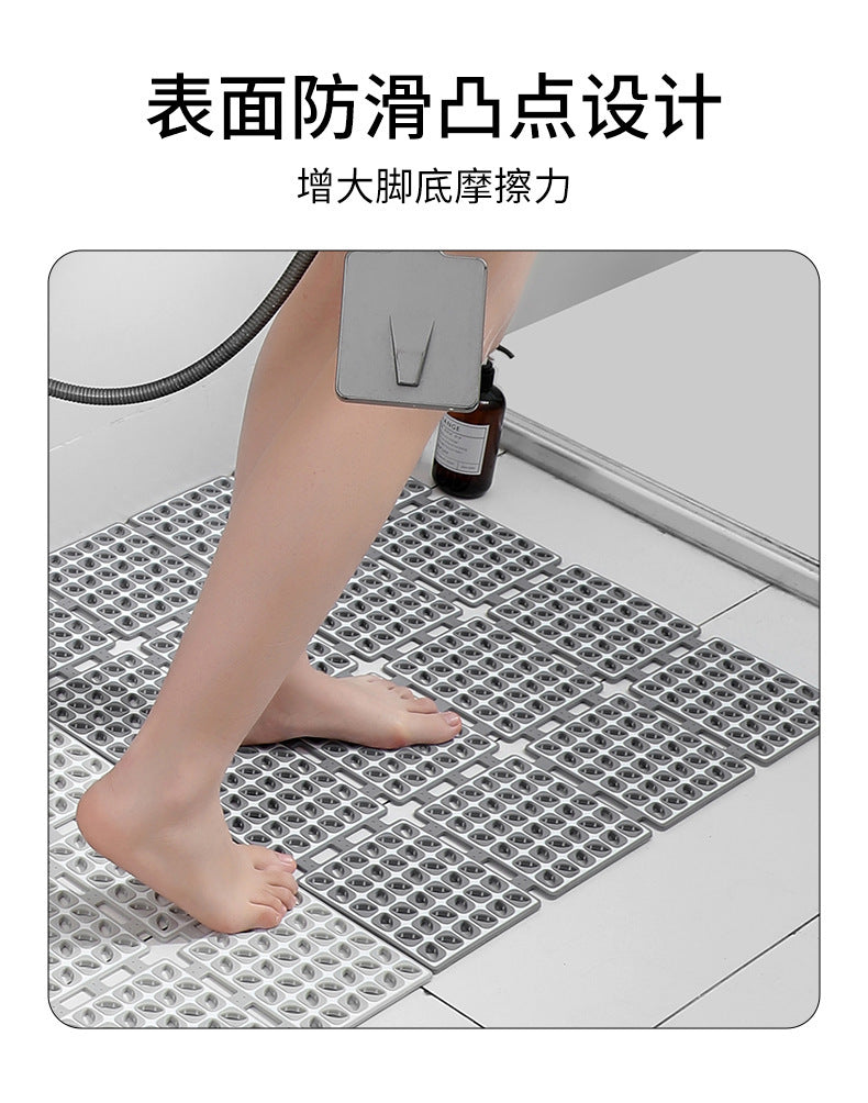 Environmental protection tpe material bathroom anti-slip mat bath tank shower room bath toilet floor mat suction cup anti-fall mat