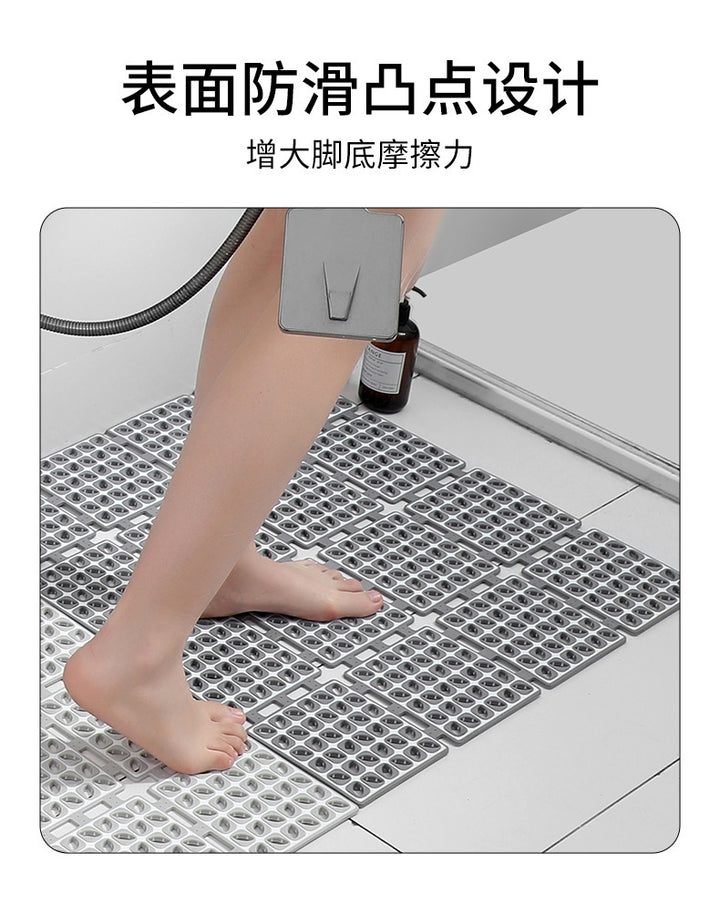 Environmental protection tpe material bathroom anti-slip mat bath tank shower room bath toilet floor mat suction cup anti-fall mat