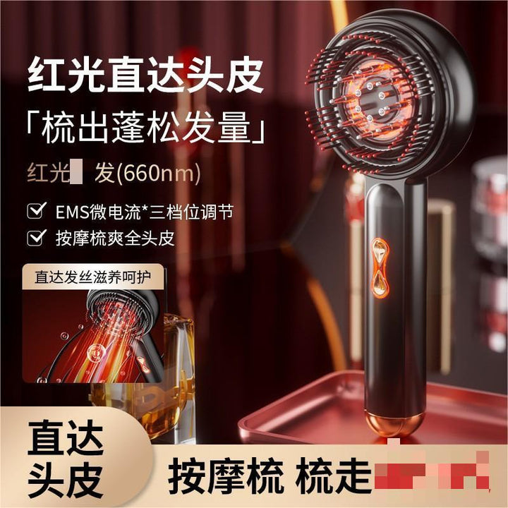 Electric EMS multi-function massage comb laser hair growth instrument scalp massager medicine comb comb hair red comb