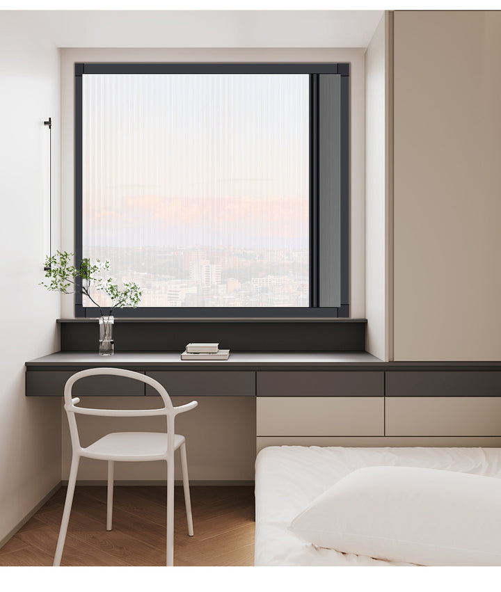 Day and Night Honeycomb Curtains for Bedrooms, Punch-Free Honeycomb Sunshades, Push-Pull Blackout Invisible Folding Embedded Blinds