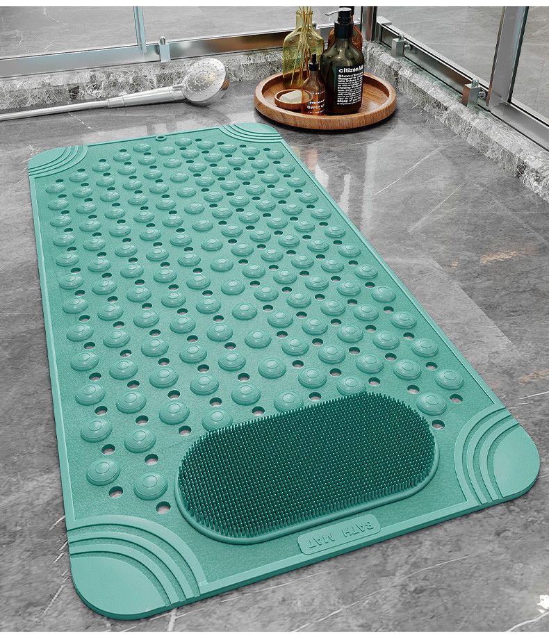 Bathroom Anti-slip Mat Massage Anti-fall Toilet Floor Mat with Suction Cup Waterproof and Dirty-resistant Hotel Shower Special Foot Mat