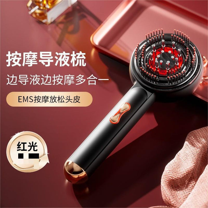 Electric EMS multi-function massage comb laser hair growth instrument scalp massager medicine comb comb hair red comb