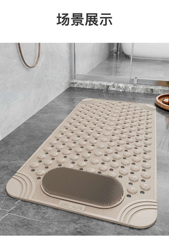 Bathroom Anti-slip Mat Massage Anti-fall Toilet Floor Mat with Suction Cup Waterproof and Dirty-resistant Hotel Shower Special Foot Mat