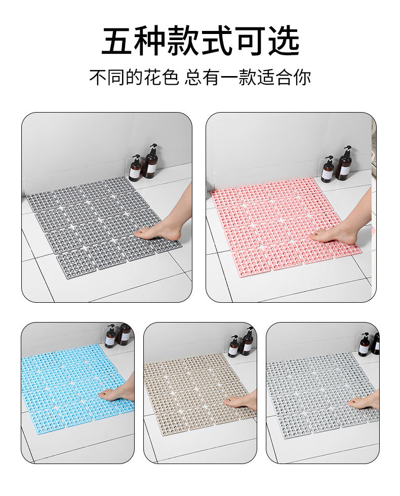 Environmental protection tpe material bathroom anti-slip mat bath tank shower room bath toilet floor mat suction cup anti-fall mat