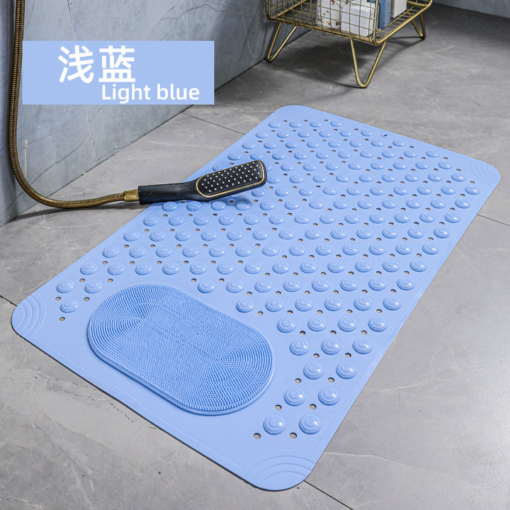 Bathroom Anti-slip Mat Massage Anti-fall Toilet Floor Mat with Suction Cup Waterproof and Dirty-resistant Hotel Shower Special Foot Mat