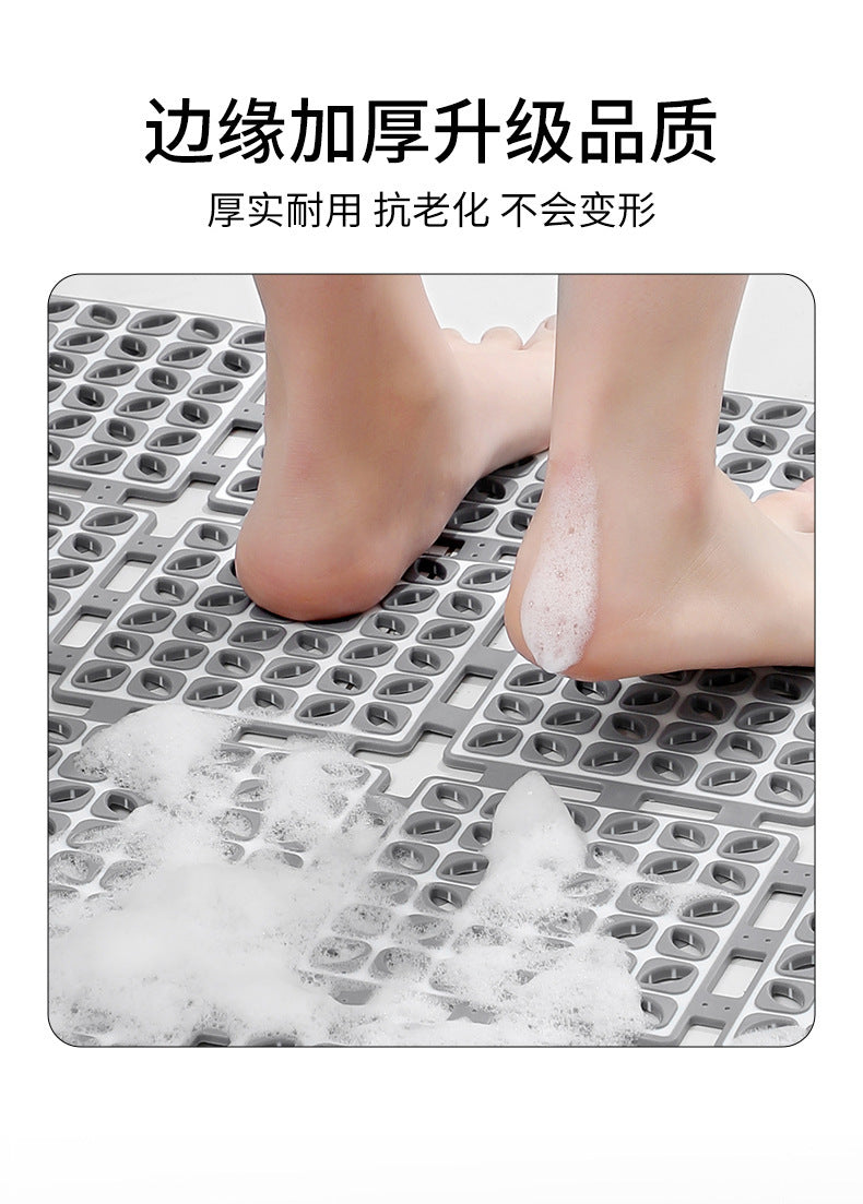 Environmental protection tpe material bathroom anti-slip mat bath tank shower room bath toilet floor mat suction cup anti-fall mat