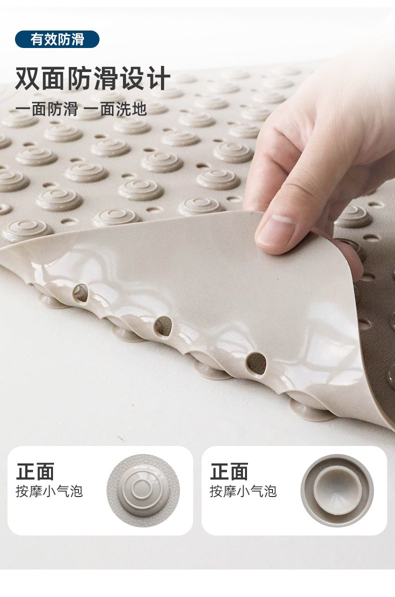 Bathroom Anti-slip Mat Massage Anti-fall Toilet Floor Mat with Suction Cup Waterproof and Dirty-resistant Hotel Shower Special Foot Mat