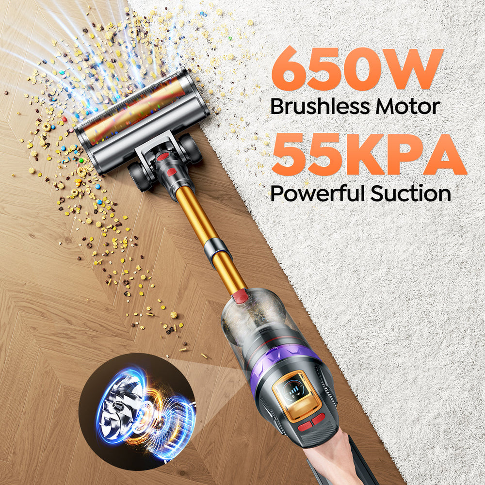 Buture VC90 Cordless Vacuum 650W 55KPA Auto Floor Detection Introduc