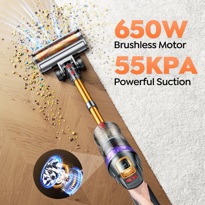 Buture VC90 Cordless Vacuum 650W 55KPA Auto Floor Detection Introduc