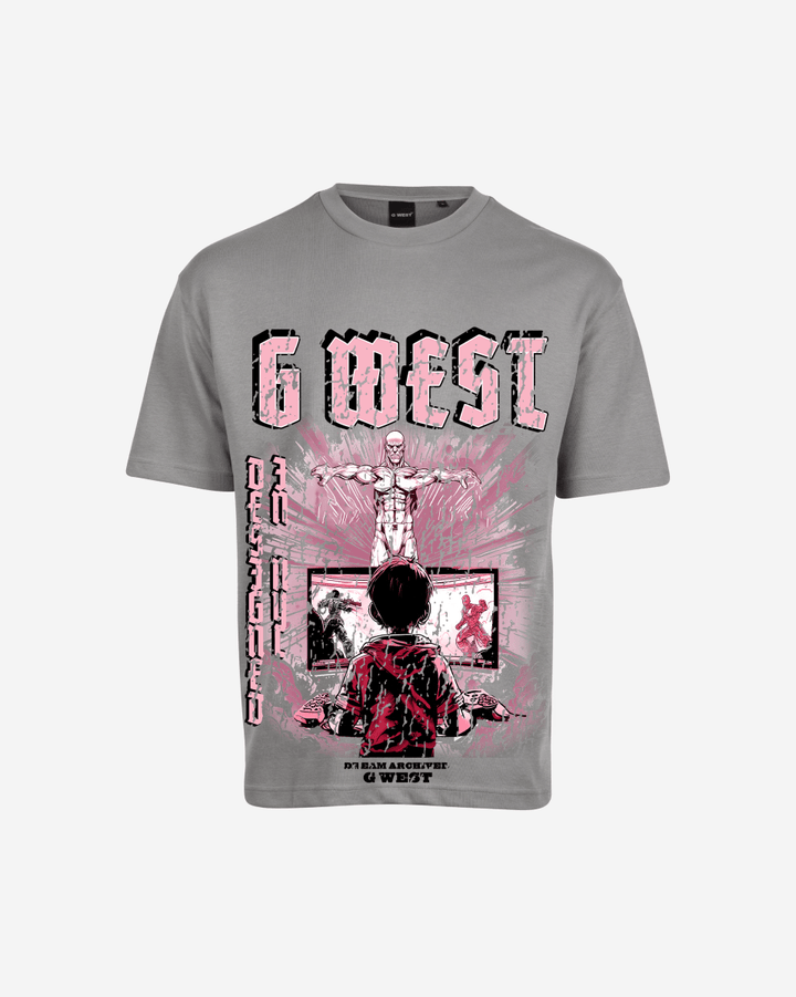 G West Game of G Baby Blue Black Oversized T-Shirt Mens