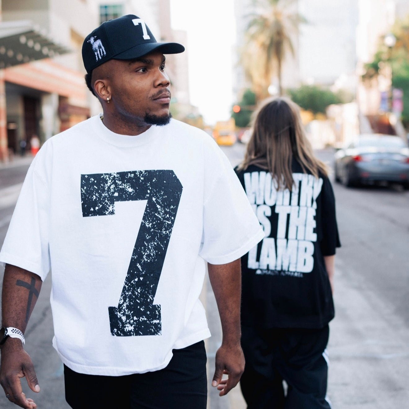 [PRE-ORDER - SHIPS MAY 29TH] ‘7’ Premium SnapBack - Black/White